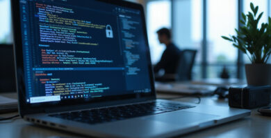 Secure setup with OpenClaw code on laptop screen