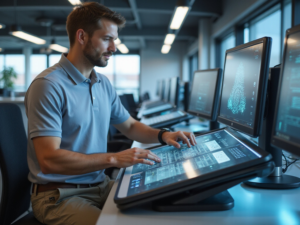 Caucasian man applying Best OpenClaw Security Practices with AI bot