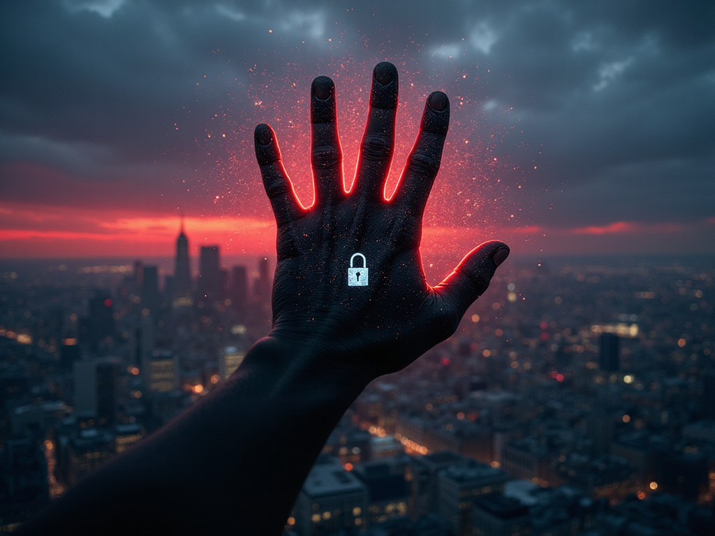 OpenClaw Agent Hijacking symbol with city backdrop and tech elements
