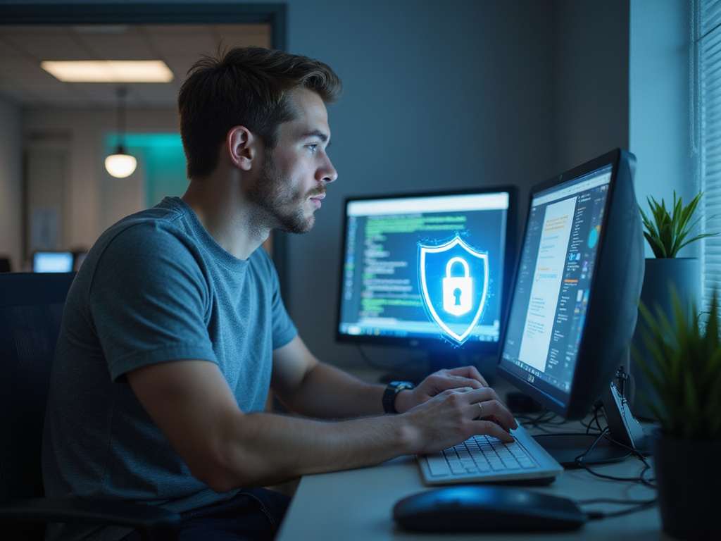 Caucasian male operating OpenClaw and ChatGPT Security system