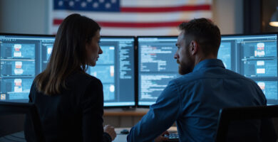 Professionals analyzing OpenClaw Credential Theft Risks in a tech setup