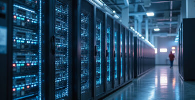 Futuristic OpenClaw Enterprise Deployment Security in modern city setting