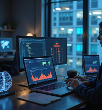 Professional using OpenClaw Incident Response in high-tech cybersecurity office