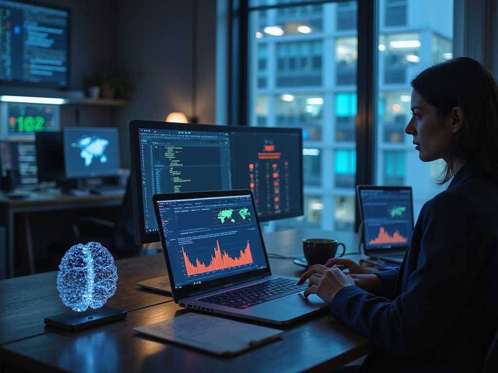 Professional using OpenClaw Incident Response in high-tech cybersecurity office