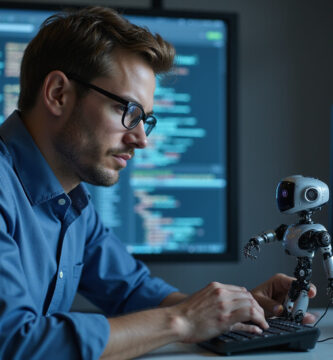 Tech analyst conducting OpenClaw Security Analysis with AI robot model
