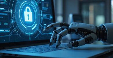 Modern OpenClaw Security Architecture with AI and digital lock