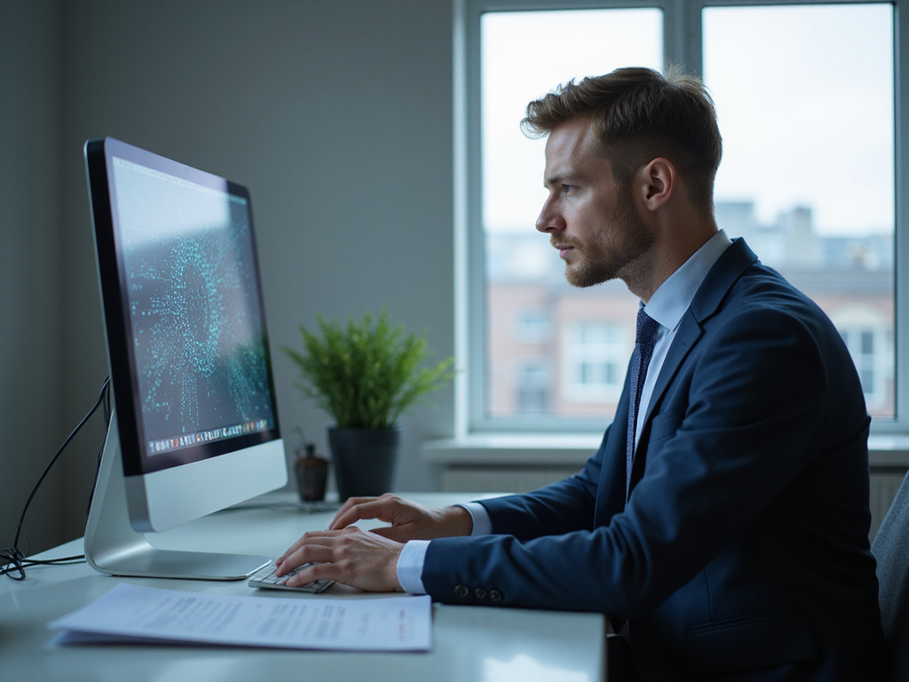 Tech professional performing an OpenClaw Security Audit in modern office
