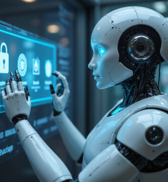 AI Robot Managing OpenClaw Security in Digital Interface