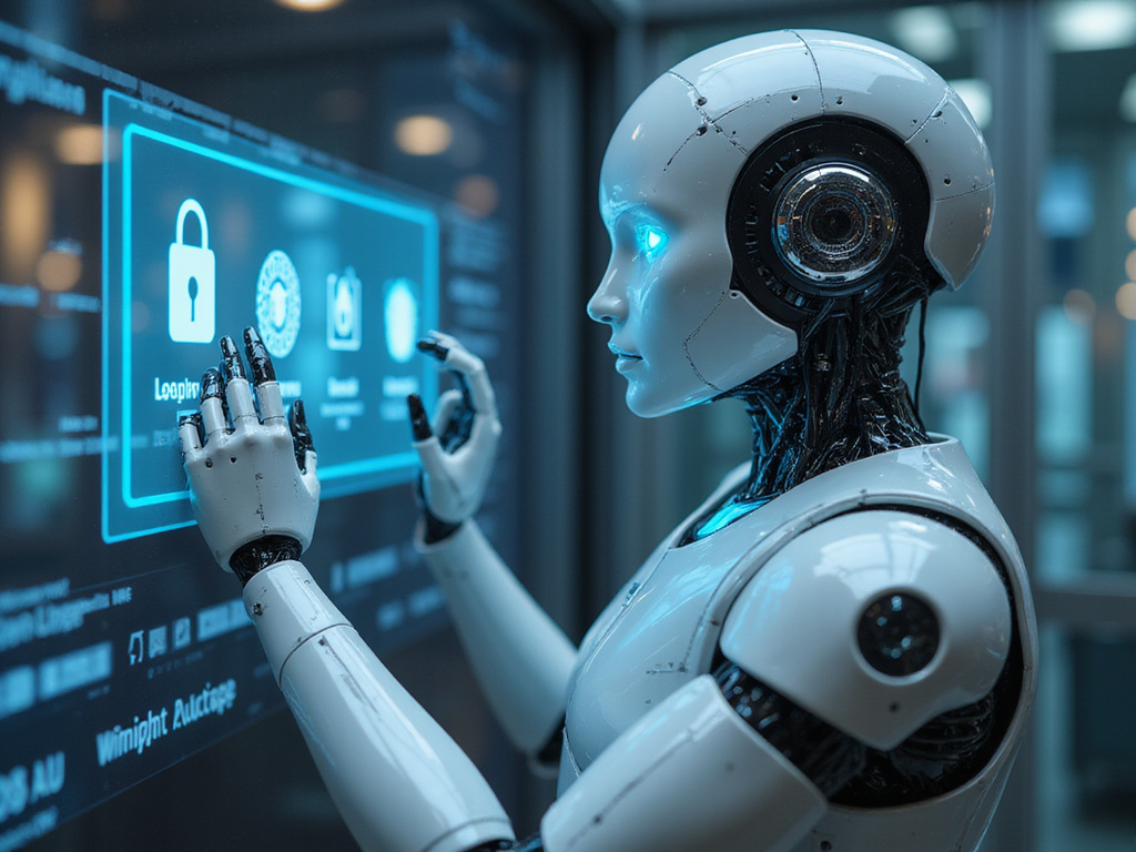 AI Robot Managing OpenClaw Security in Digital Interface
