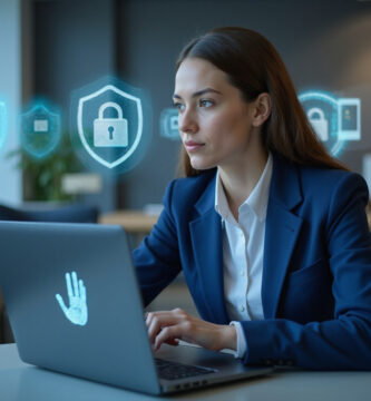 Professional using OpenClaw Security Controls Checklist on laptop
