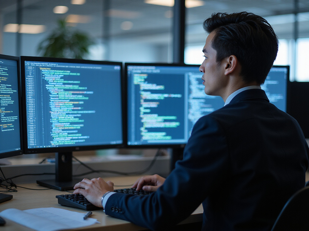 Tech professional using OpenClaw Security Governance in modern office