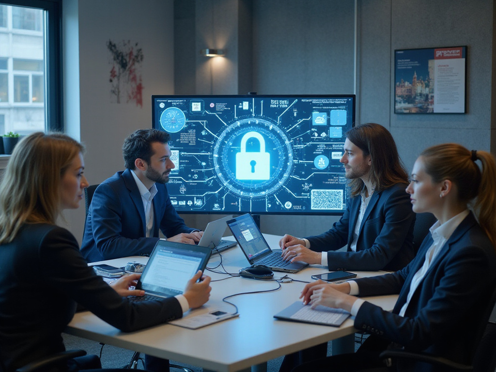OpenClaw Security Hardening symbolized in a high-tech office setting