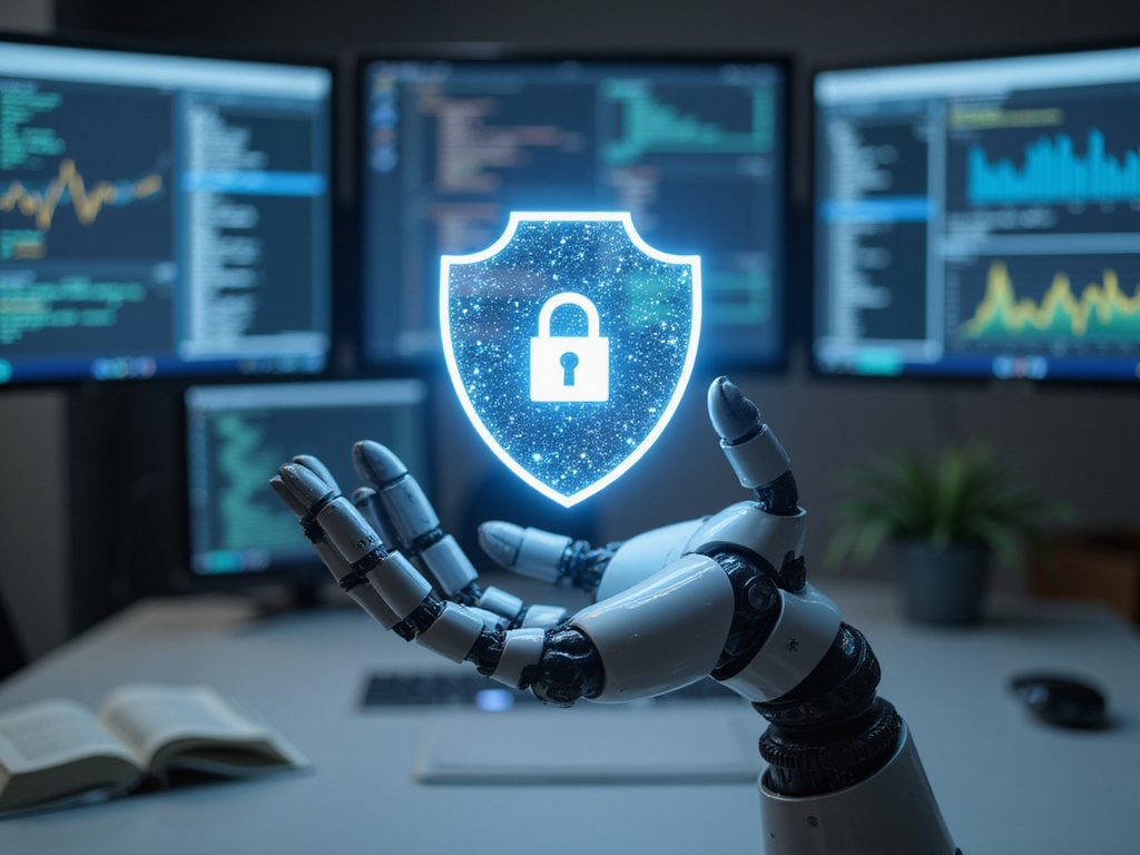 AI robot hand represents OpenClaw Security Review in tech office