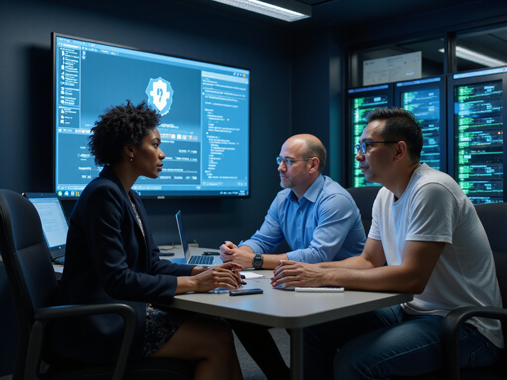 Cybersecurity team analyzing OpenClaw security risks in high-tech room